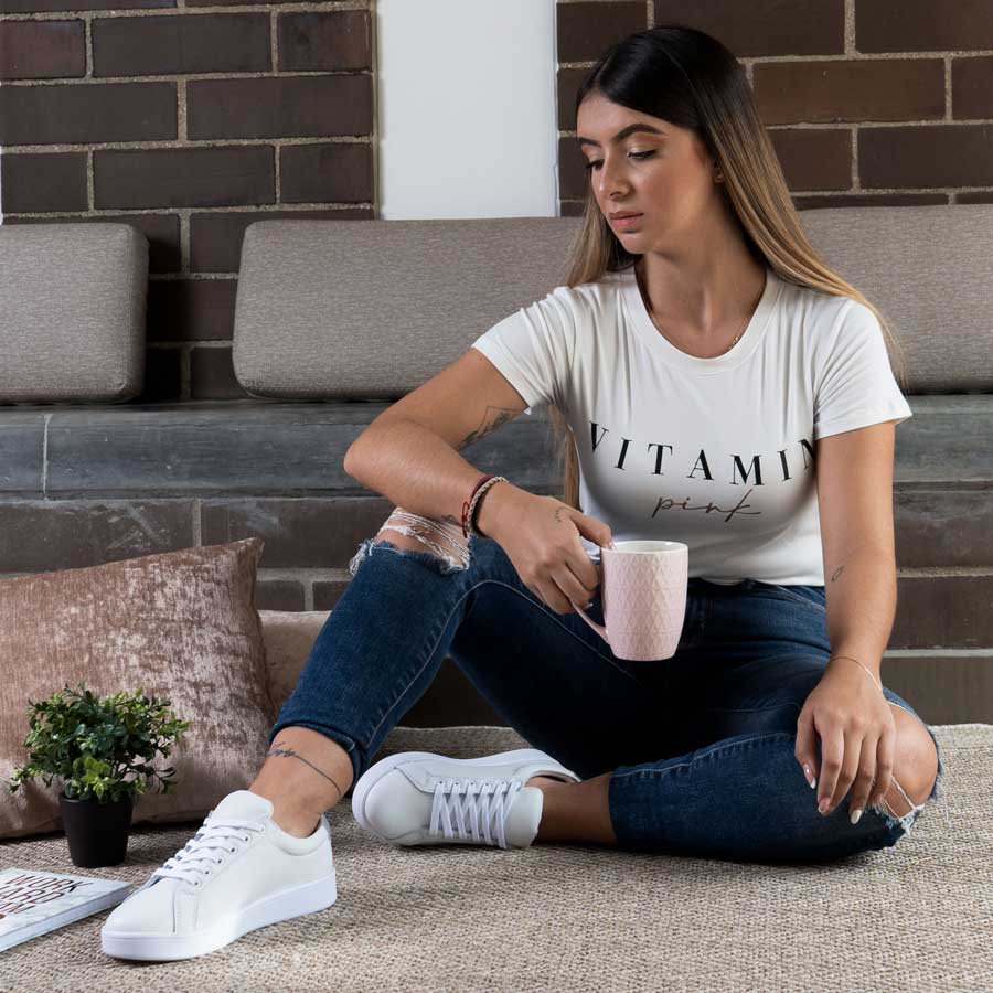 Zapato Jeans Con Tennis Mujer Jeans Tenis Outfit Casual Mujer